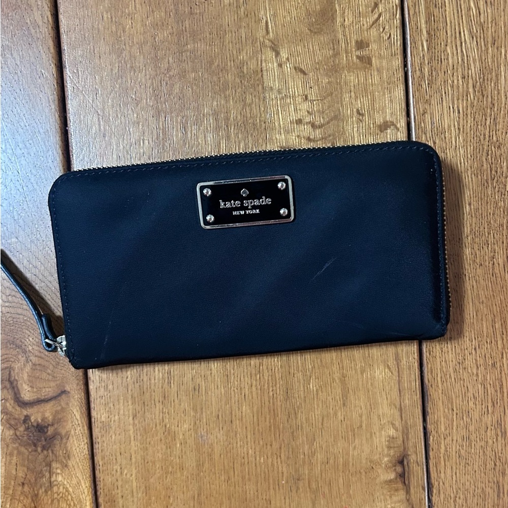 Kate Spade Black Zip-Around Clutch